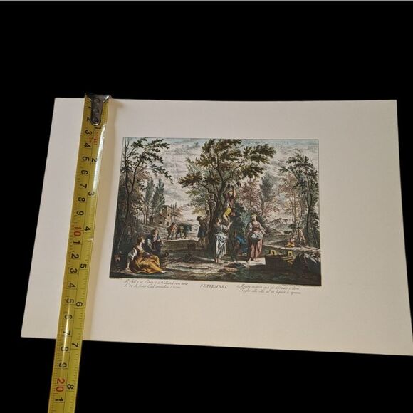 ‎Giuseppe Zocchi vintage lithograph print Settembre - Picture 4 of 8